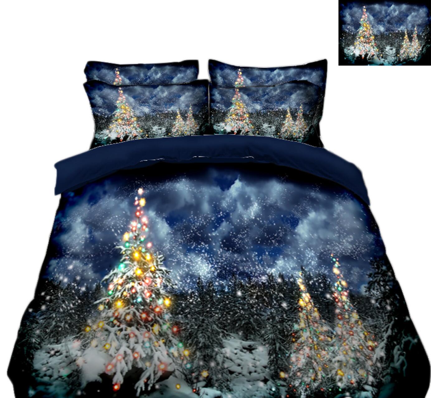 3D Snow Tree 31153 Christmas Quilt Duvet Cover Xmas Bed Pillowcases