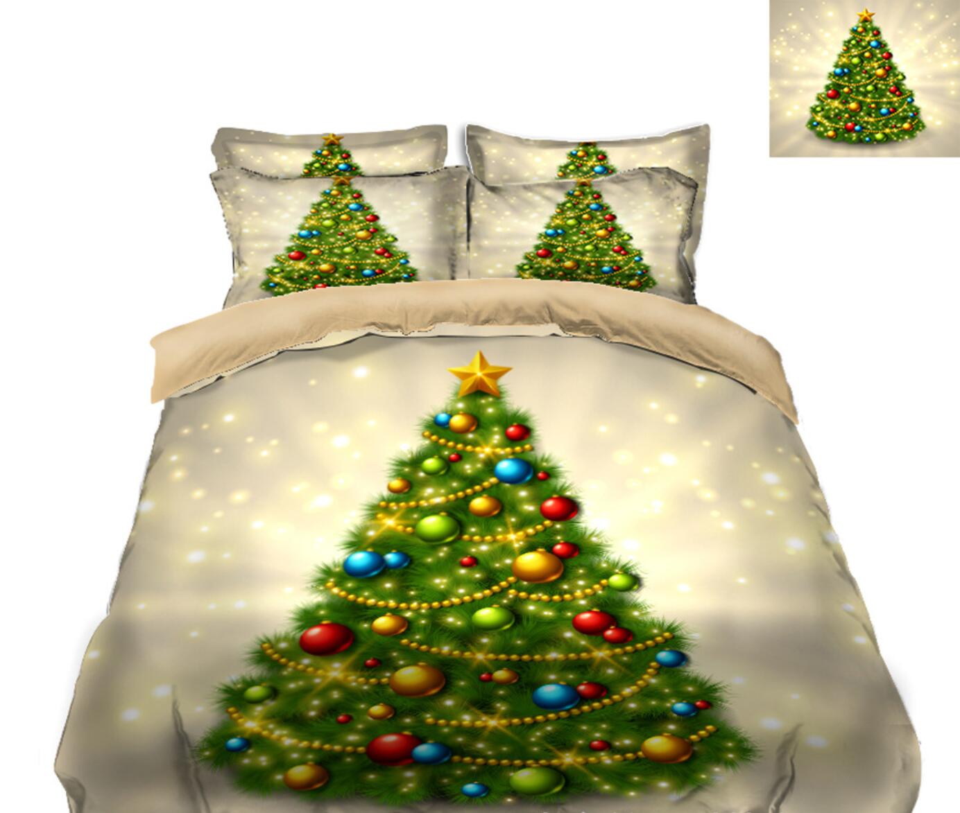 3D Christmas Tree 31169 Christmas Quilt Duvet Cover Xmas Bed Pillowcases