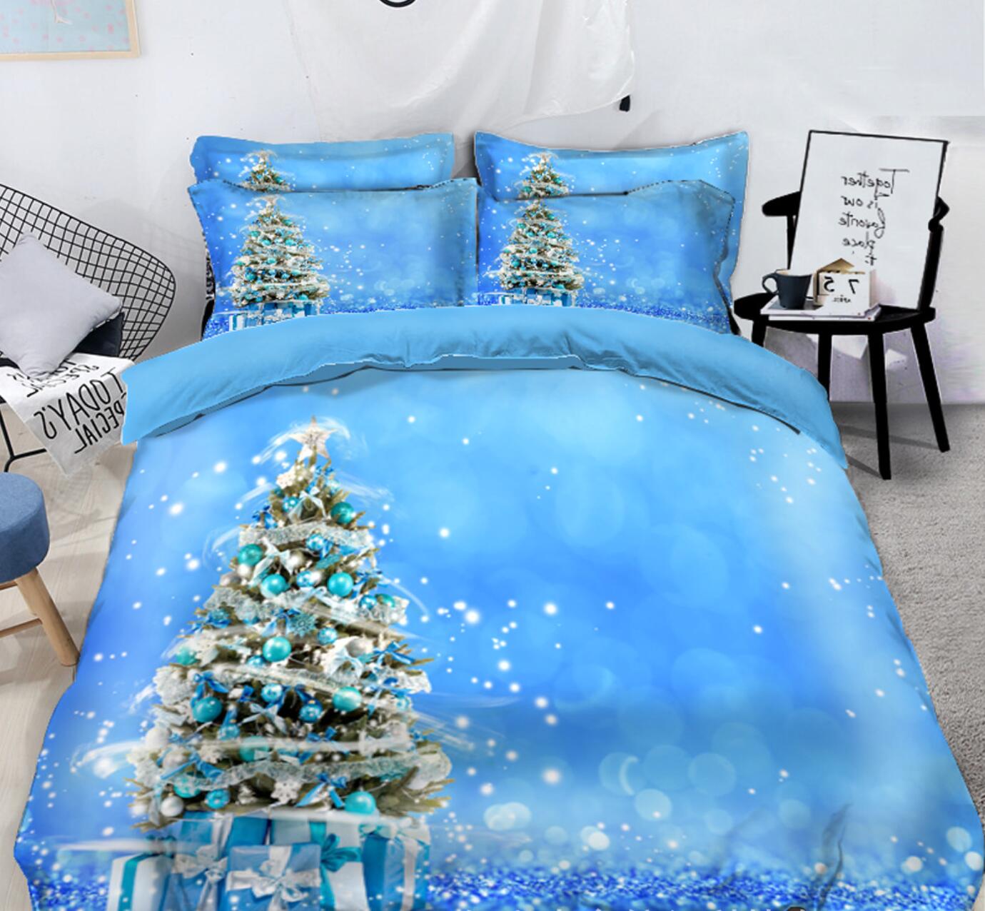 3D Snow Tree 31192 Christmas Quilt Duvet Cover Xmas Bed Pillowcases