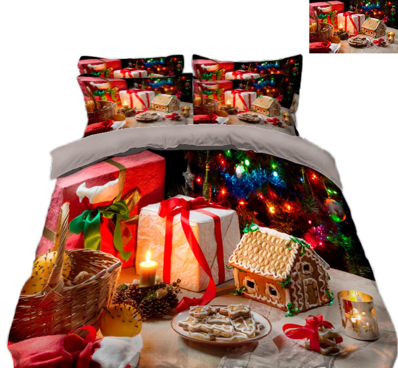 3D Gift 31198 Christmas Quilt Duvet Cover Xmas Bed Pillowcases