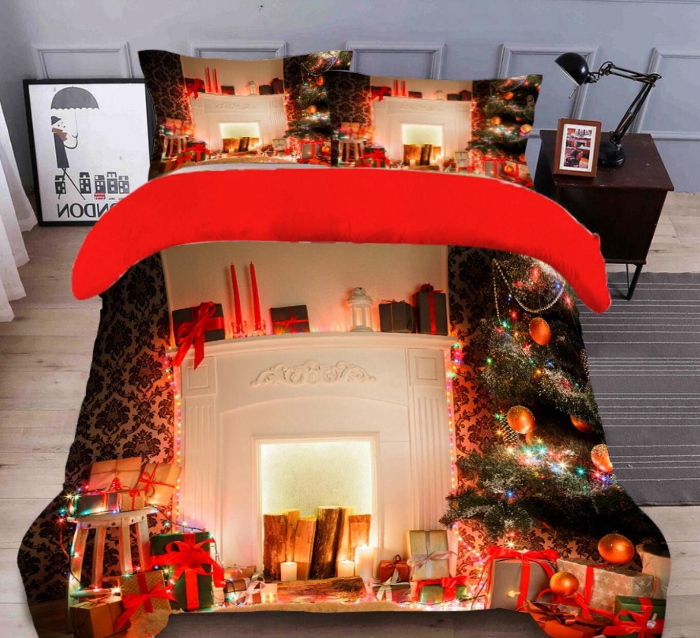 3D Gift 31207 Christmas Quilt Duvet Cover Xmas Bed Pillowcases