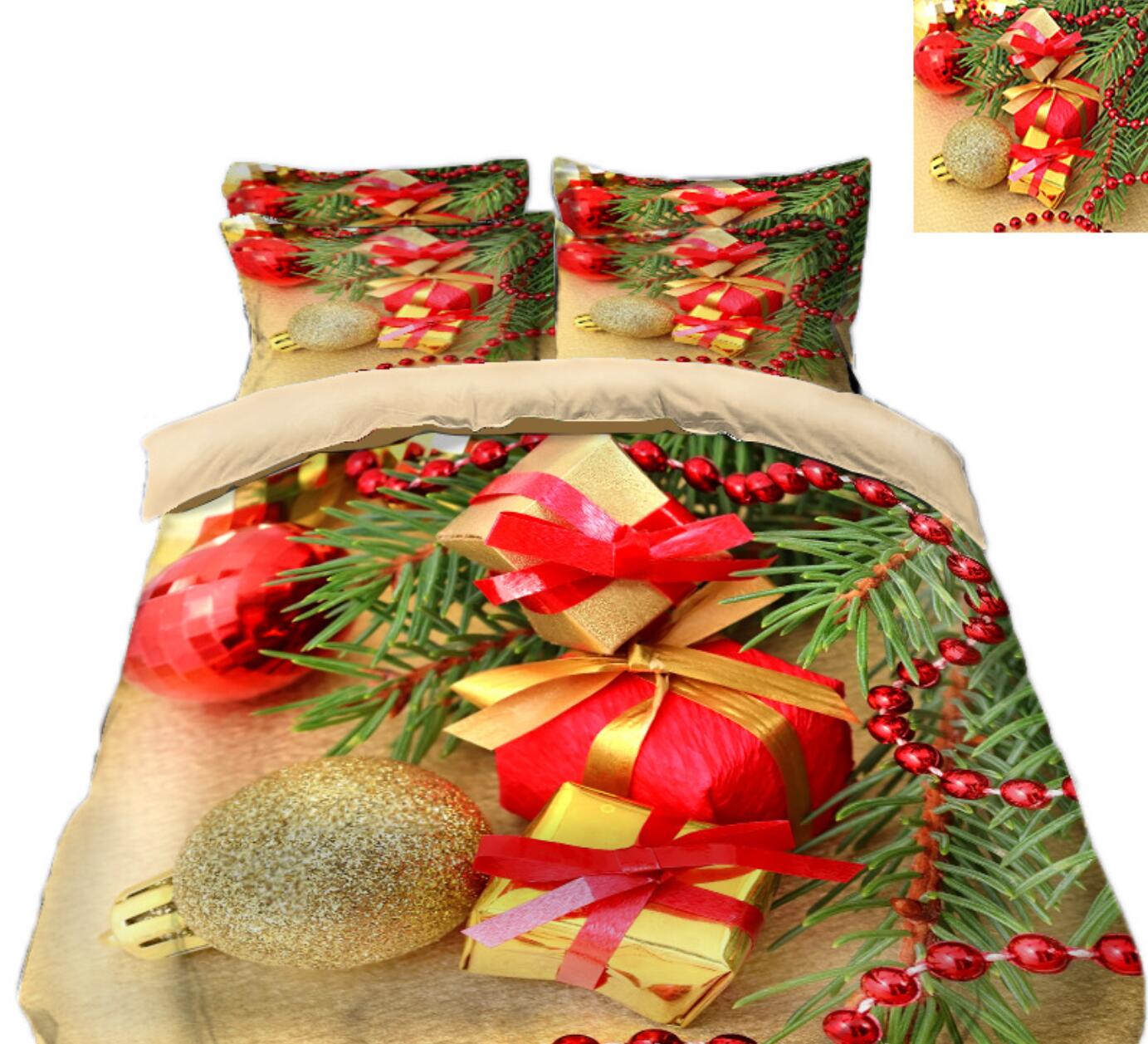 3D Gift 31222 Christmas Quilt Duvet Cover Xmas Bed Pillowcases