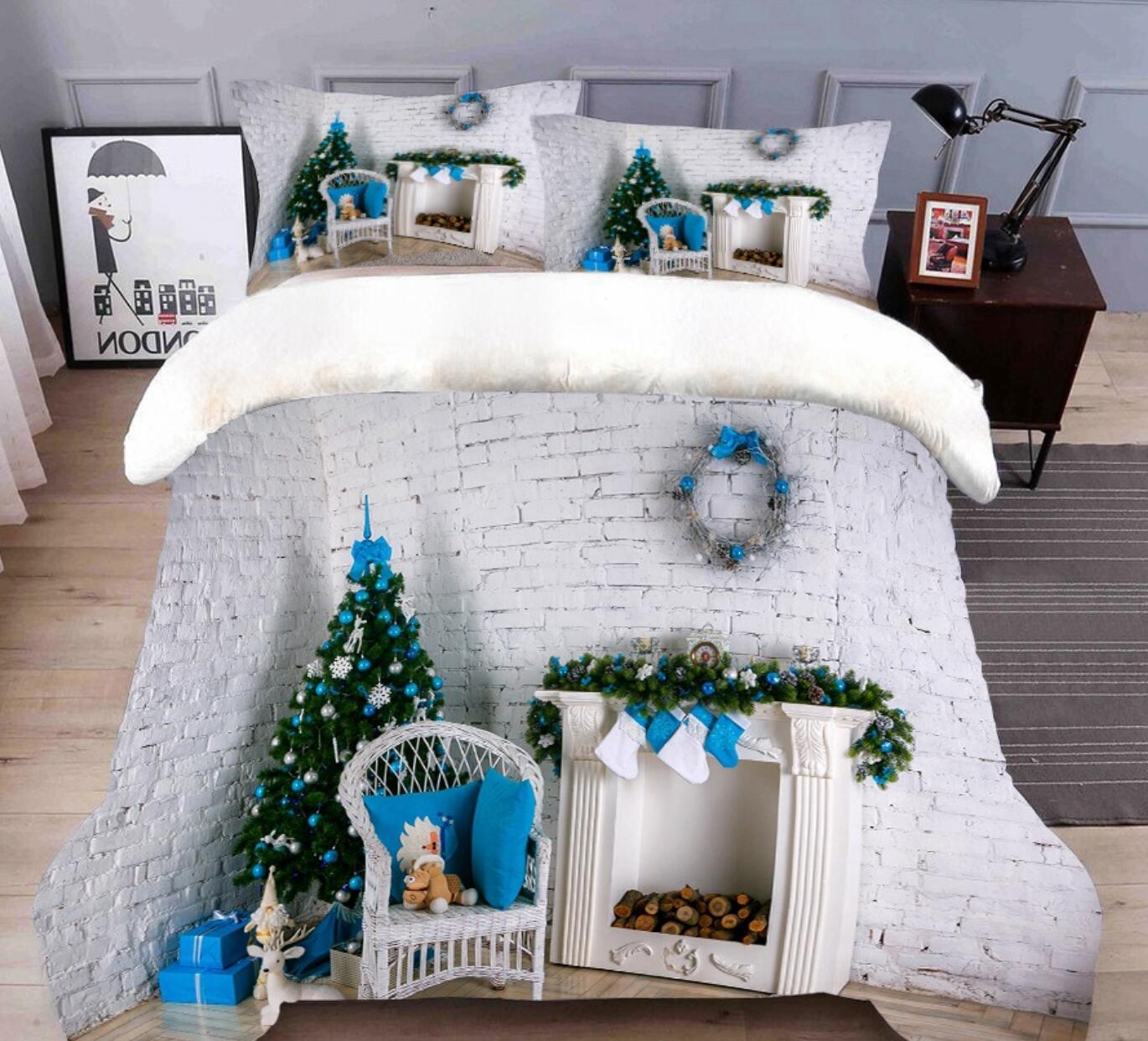 3D Christmas Tree 31241 Christmas Quilt Duvet Cover Xmas Bed Pillowcases