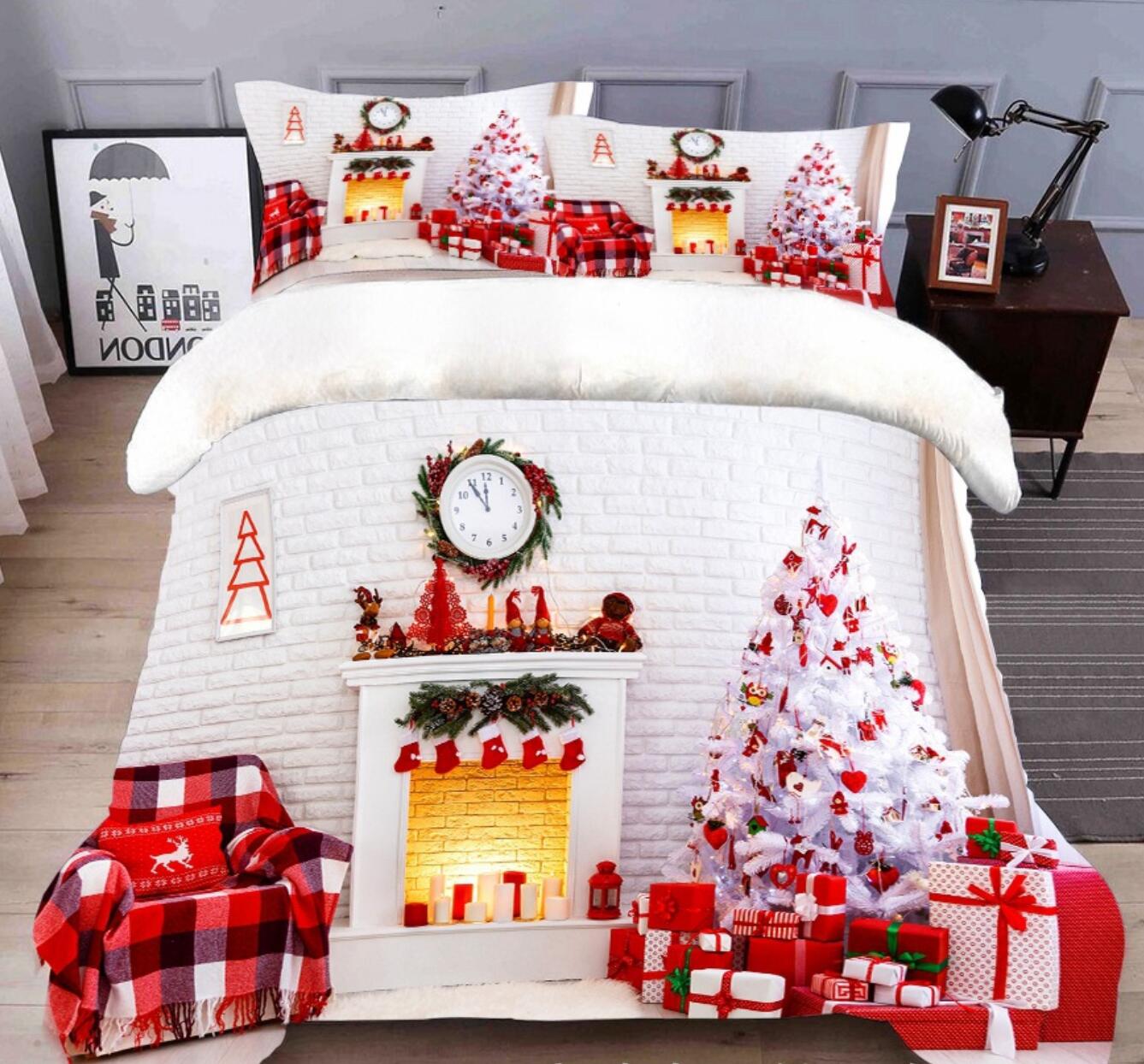 3D Tree Gift 31243 Christmas Quilt Duvet Cover Xmas Bed Pillowcases