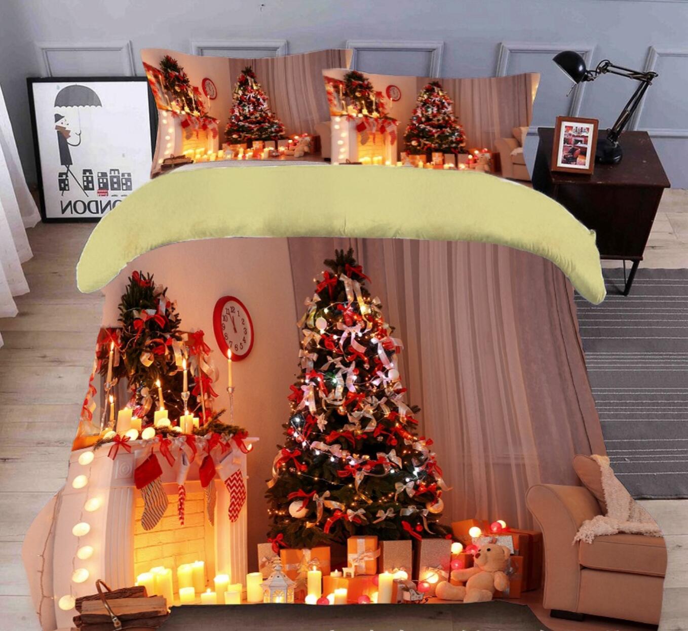 3D Tree 31247 Christmas Quilt Duvet Cover Xmas Bed Pillowcases