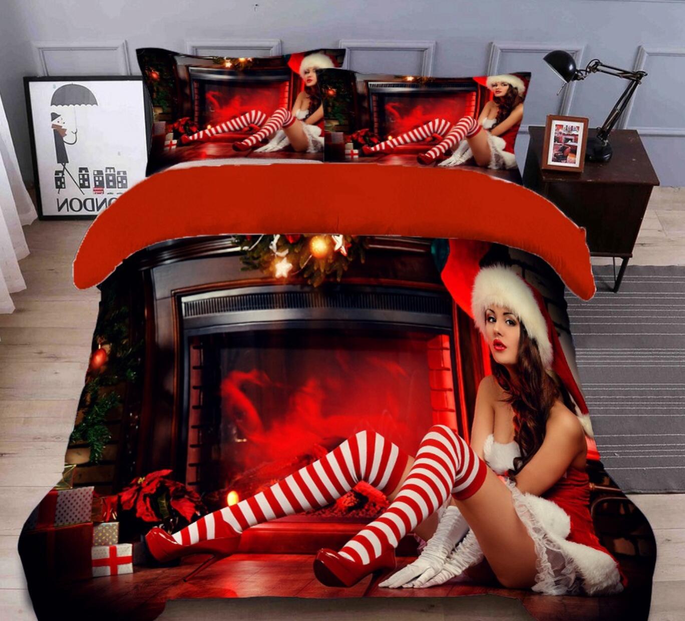 3D Beautiful Christmas Dress 32049 Christmas Quilt Duvet Cover Xmas Bed Pillowcases
