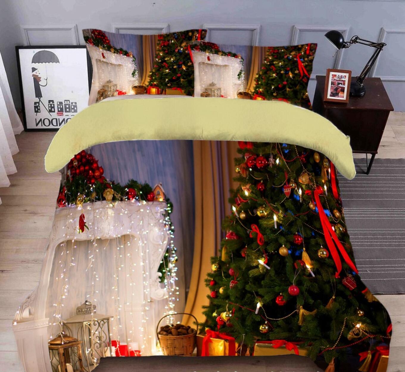3D Tree 32051 Christmas Quilt Duvet Cover Xmas Bed Pillowcases