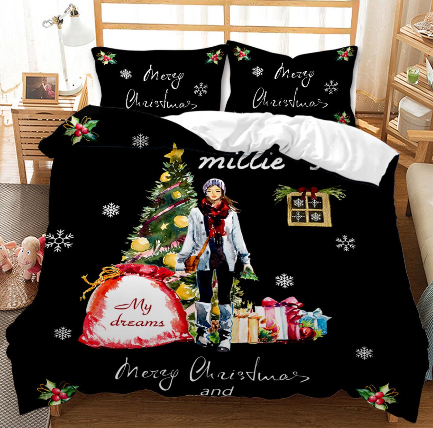 3D Gift 32082 Christmas Quilt Duvet Cover Xmas Bed Pillowcases
