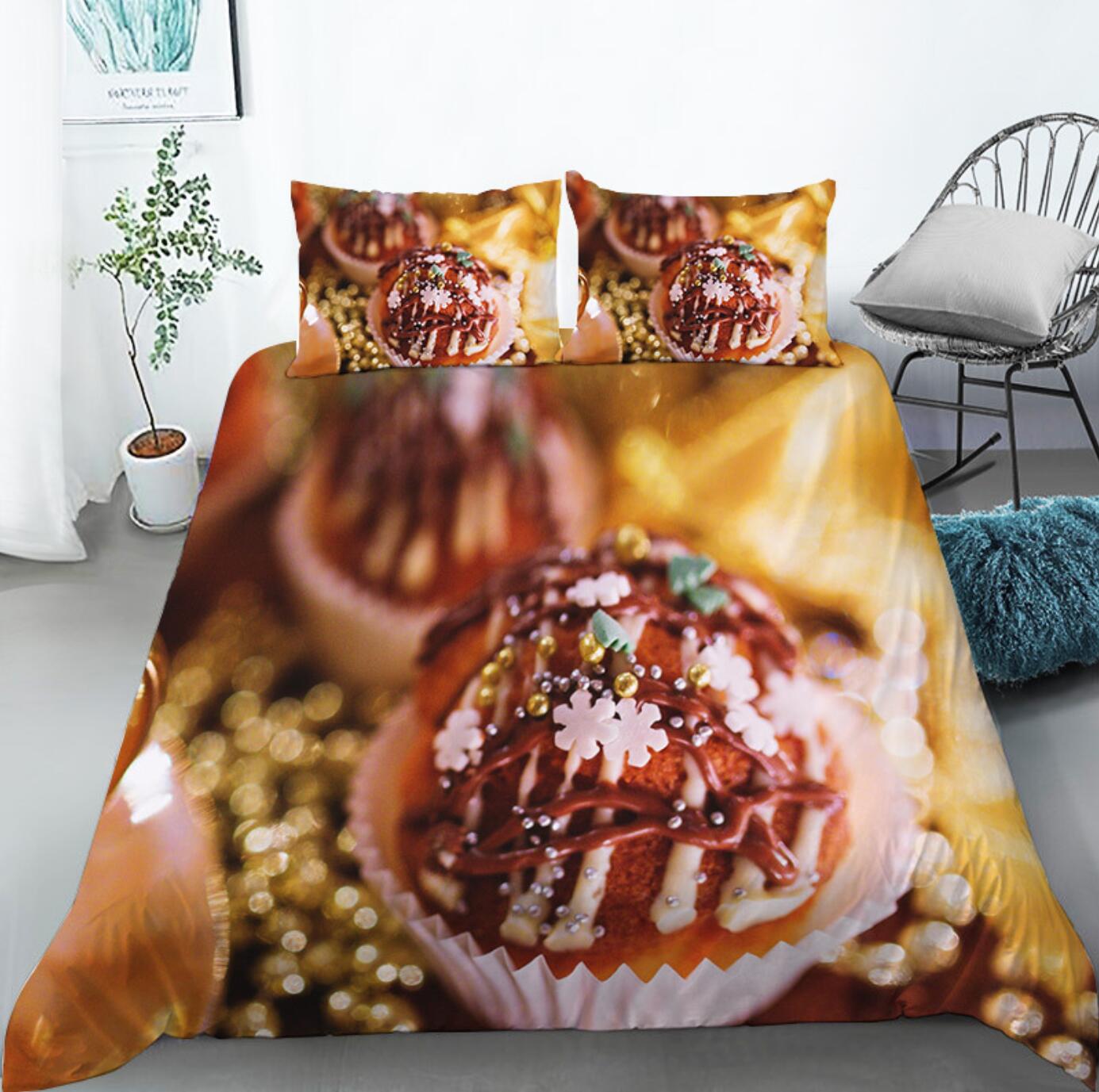 3D Cake 32118 Christmas Quilt Duvet Cover Xmas Bed Pillowcases