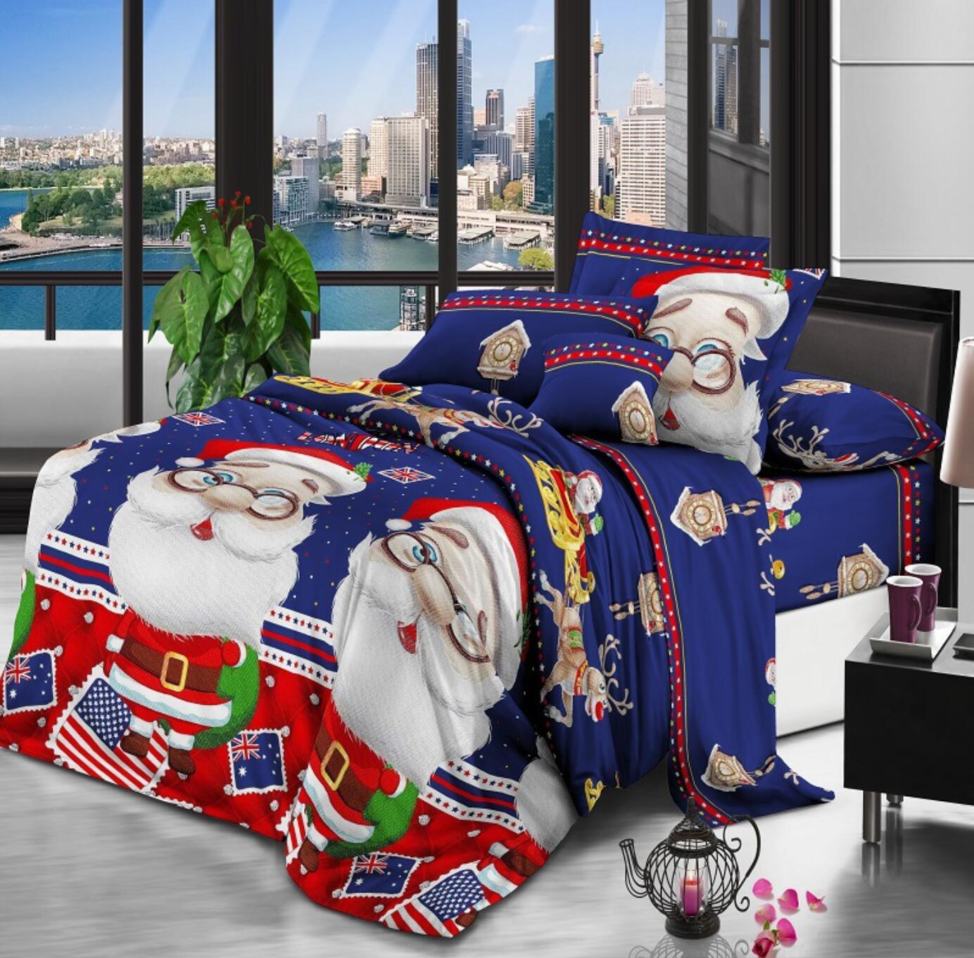 3D Santa Claus 32142 Christmas Quilt Duvet Cover Xmas Bed Pillowcases