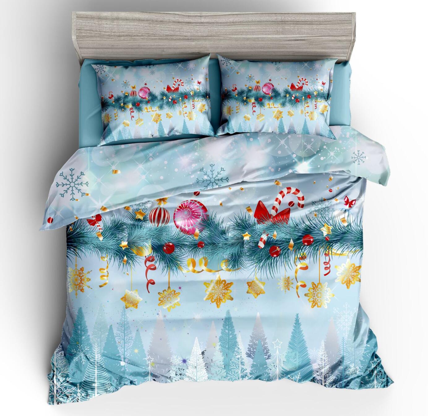 3D Five-Pointed Star Pendant 32148 Christmas Quilt Duvet Cover Xmas Bed Pillowcases