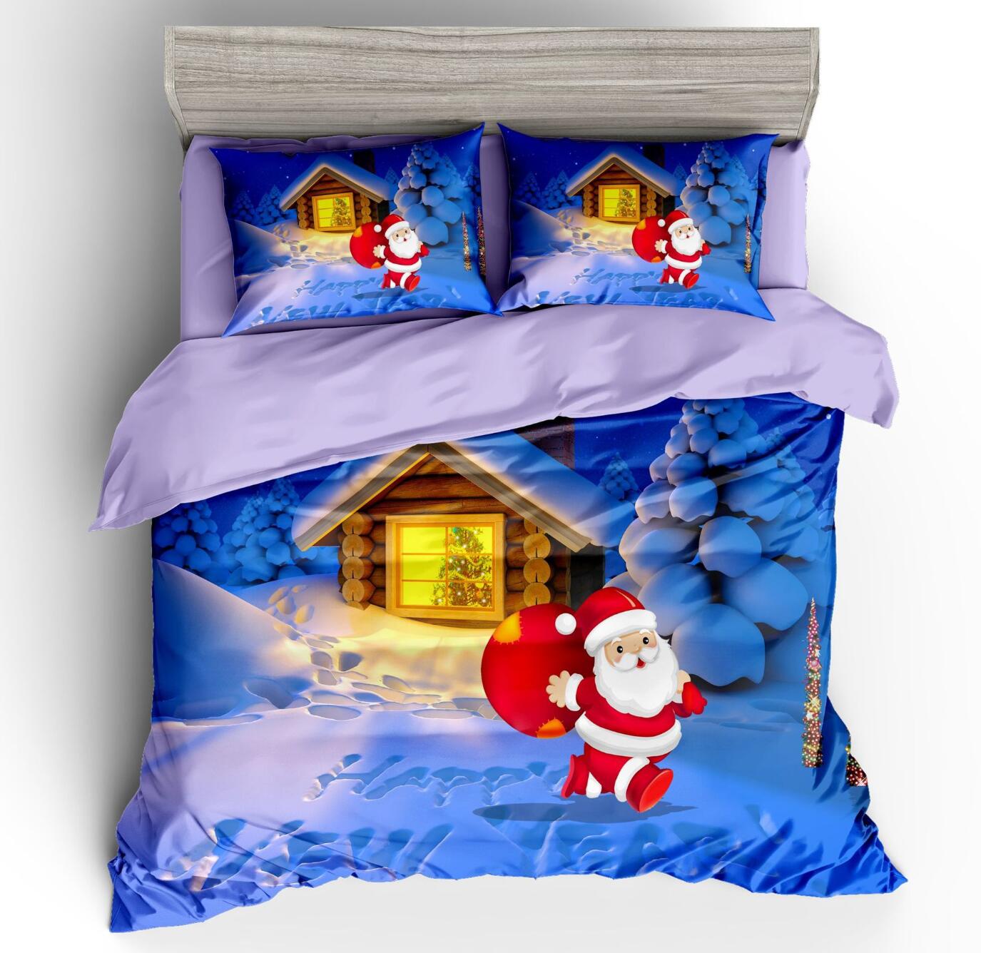 3D Lgloo Santa 32153 Christmas Quilt Duvet Cover Xmas Bed Pillowcases