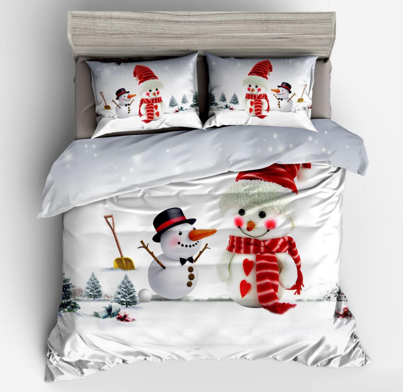 3D Snowman 32155 Christmas Quilt Duvet Cover Xmas Bed Pillowcases