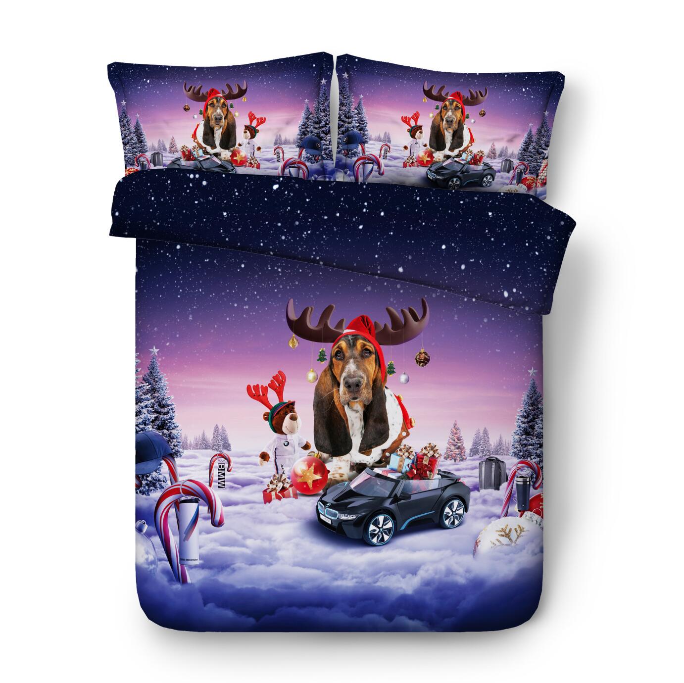 3D Dog Christmas Costume 32170 Christmas Quilt Duvet Cover Xmas Bed Pillowcases