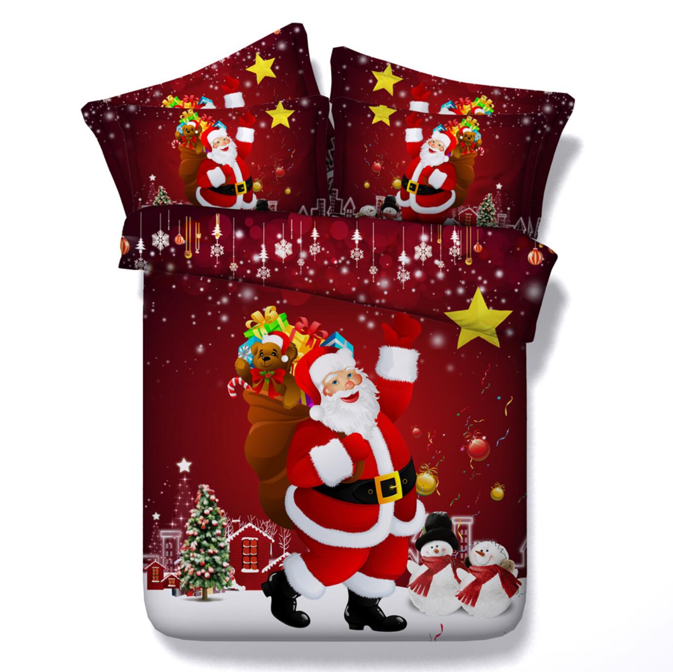 3D Santa Claus 32174 Christmas Quilt Duvet Cover Xmas Bed Pillowcases