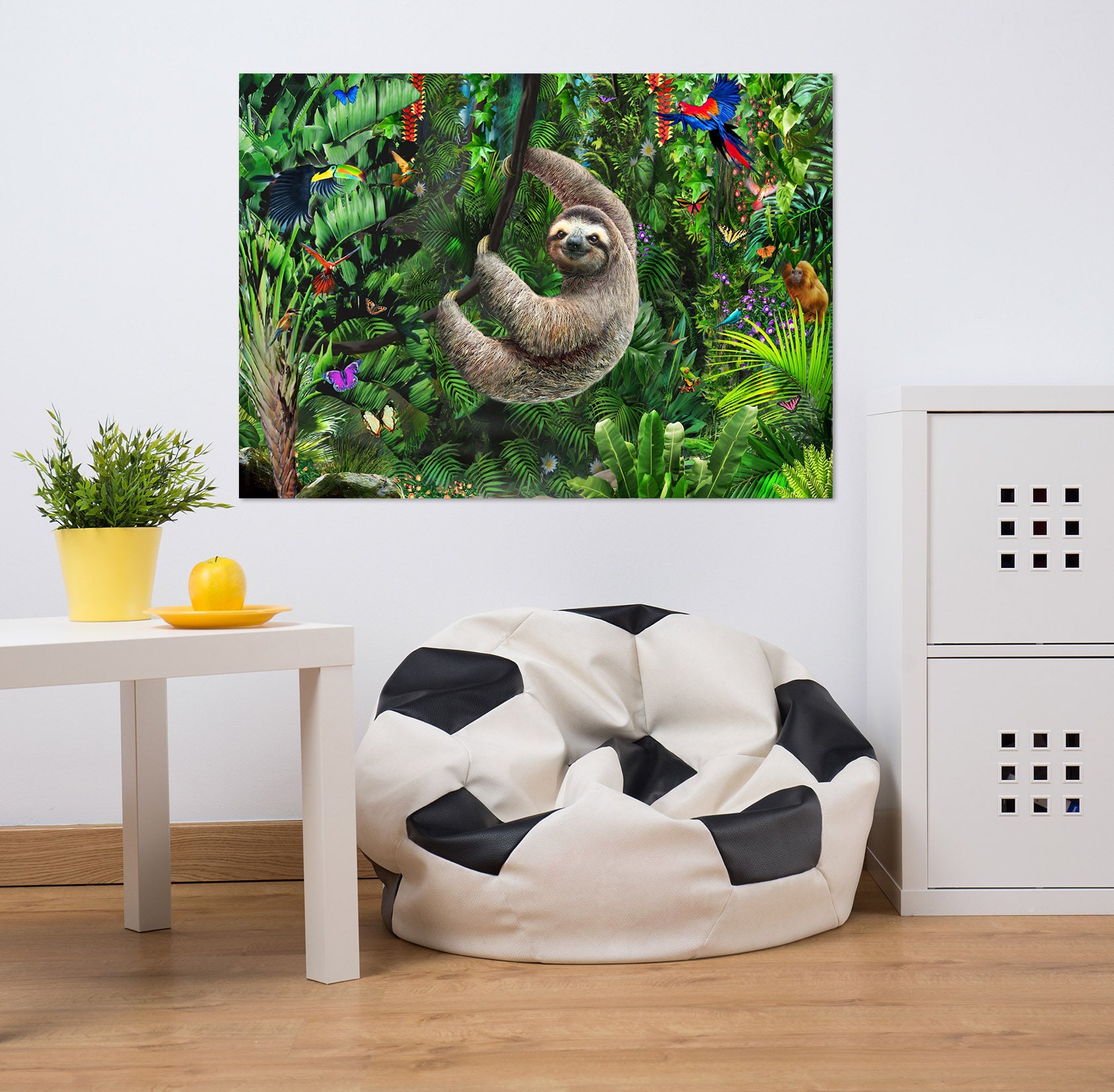3D Forest Sloth 019 Adrian Chesterman Wall Sticker
