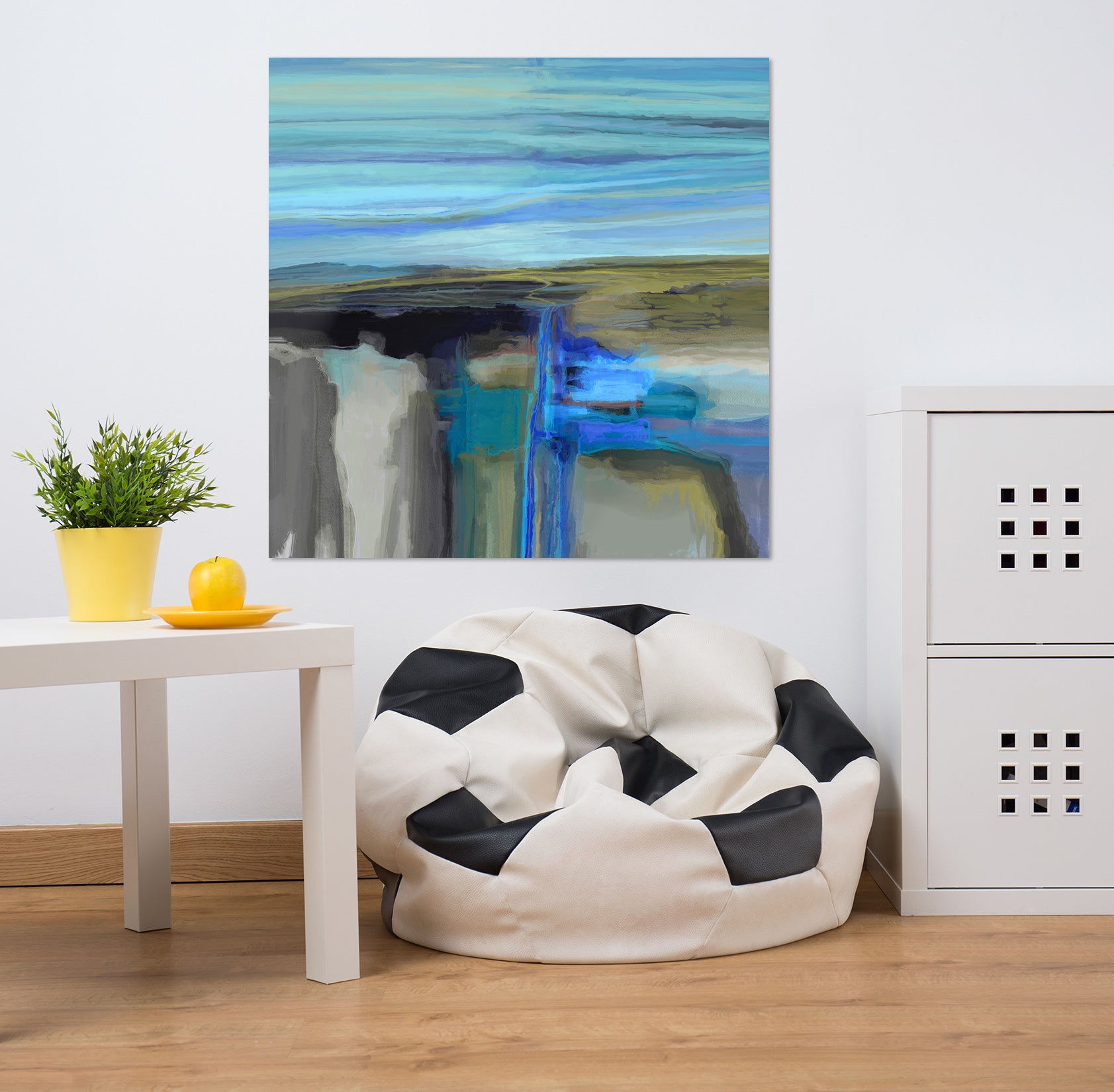 3D Blue Lake 026 Michael Tienhaara Wall Sticker