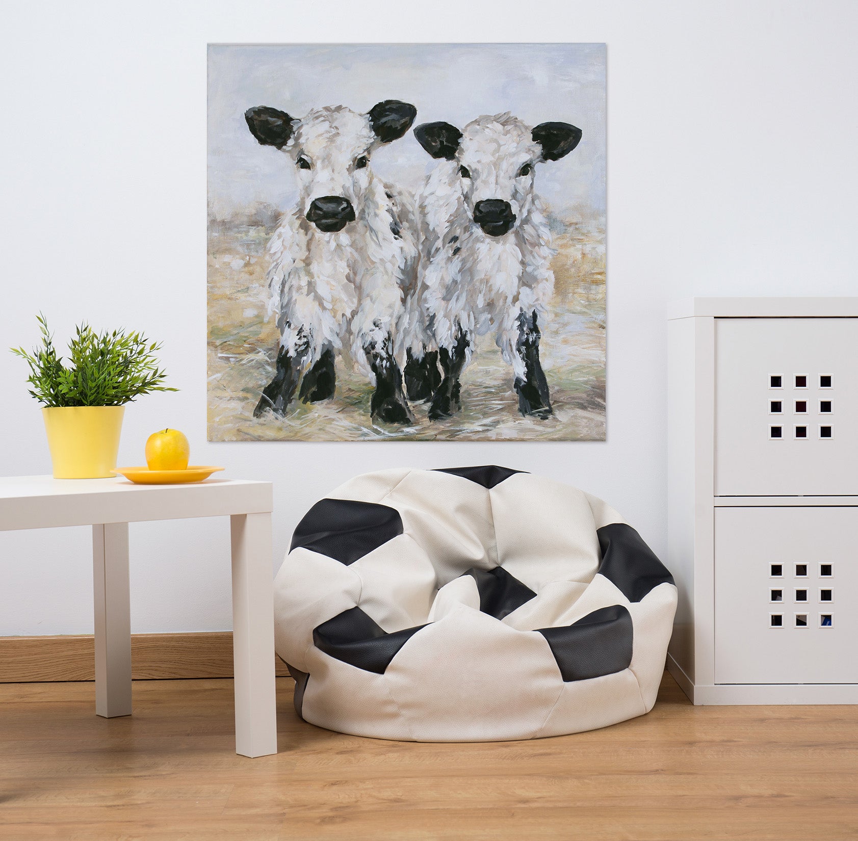 3D Small Cow 005 Debi Coules Wall Sticker