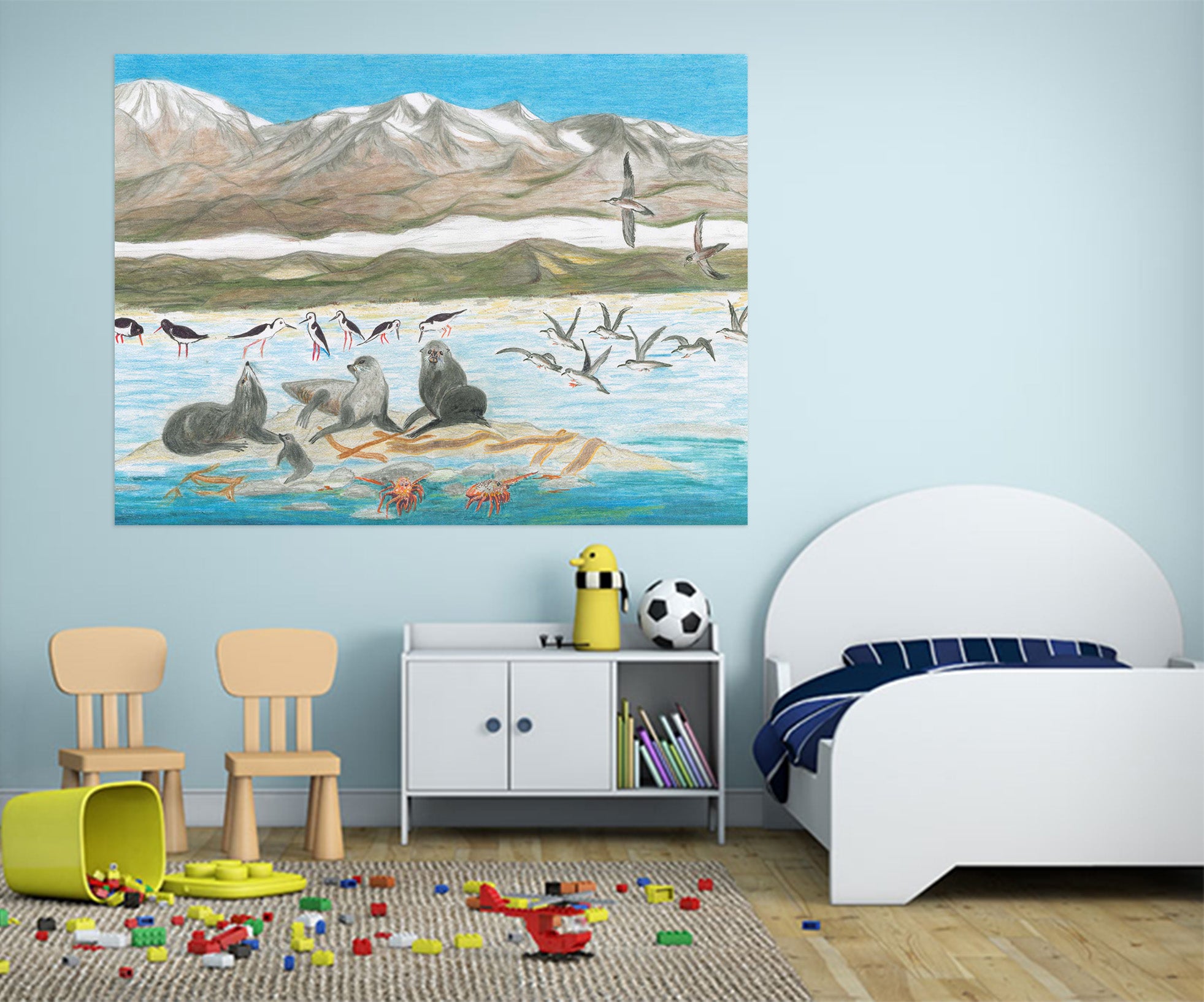 3D Arctic Sea Lion 016 Michael Sewell Wall Sticker