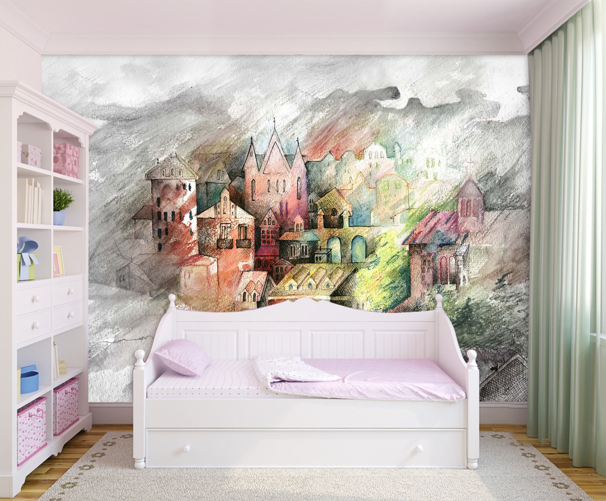 3D Colored House 030 Wall Murals Wallpaper AJ Wallpaper 2 