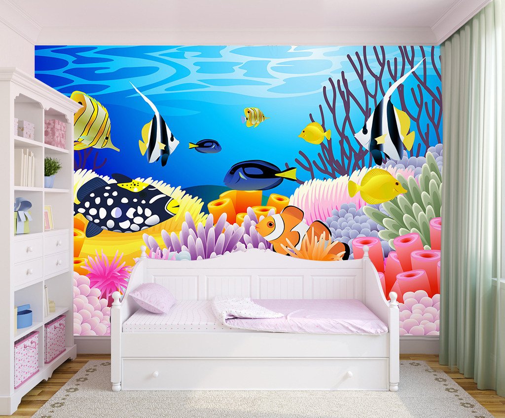 3D Seabed Swimming Fish 98 Wallpaper AJ Wallpaper 