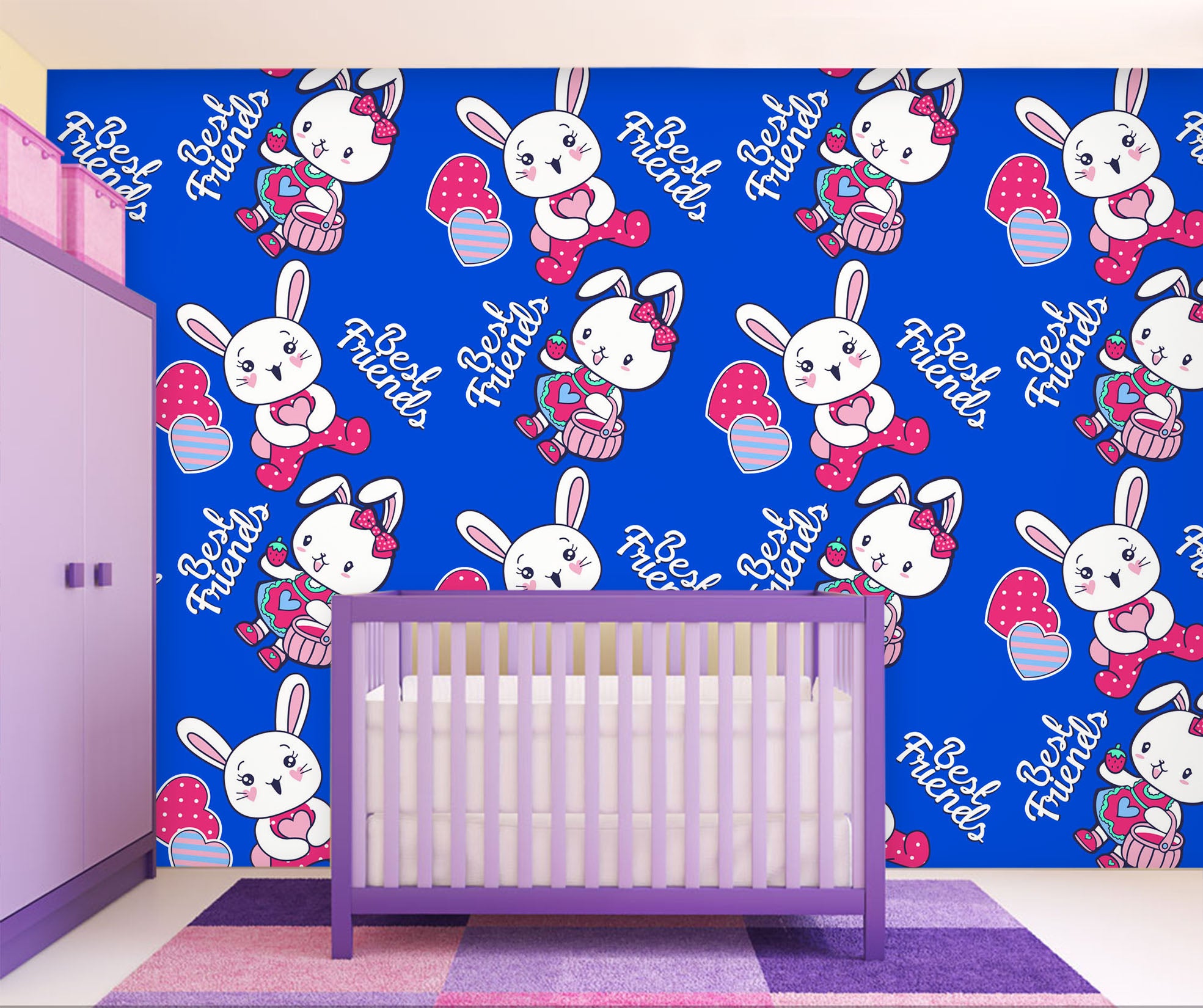 3D Rabbit Pattern 57070 Wall Murals