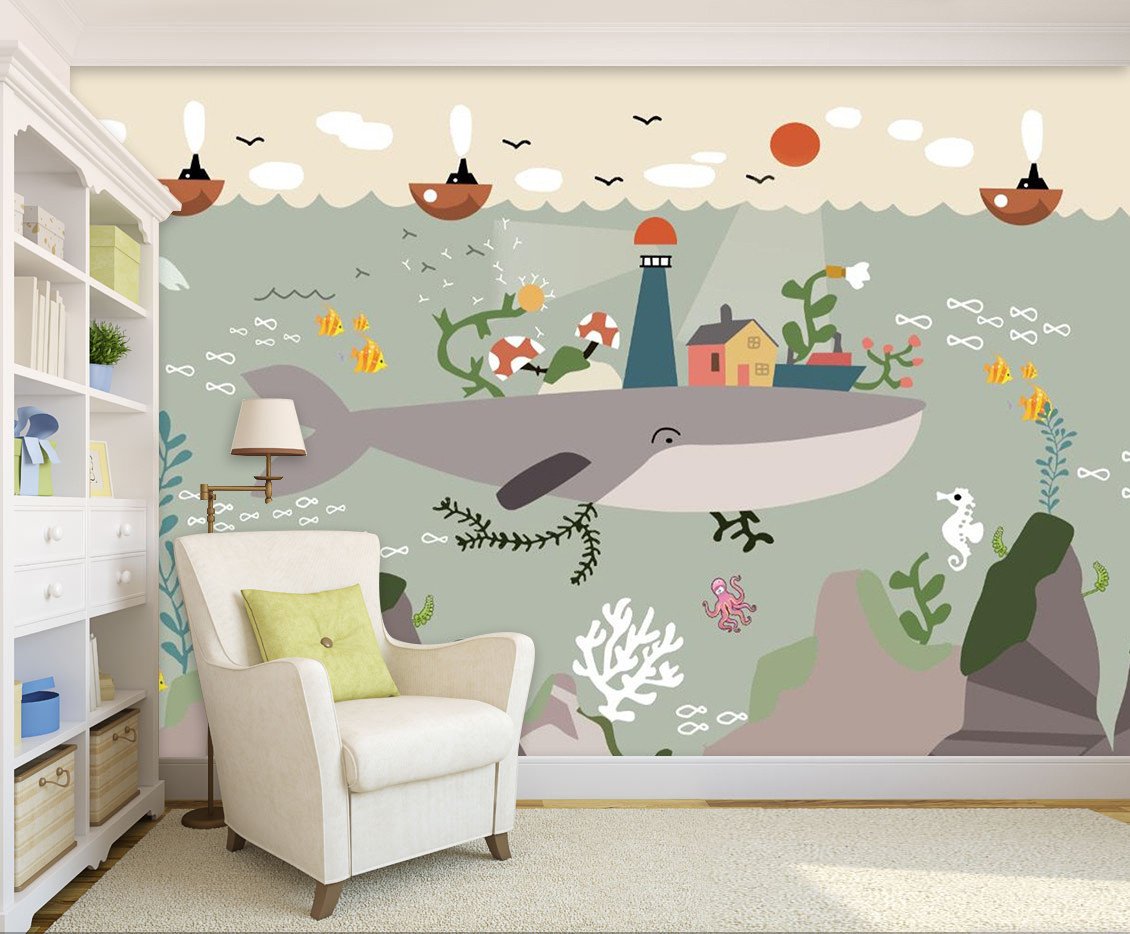 3D Dolphin Plant House 043 Wallpaper AJ Wallpaper 