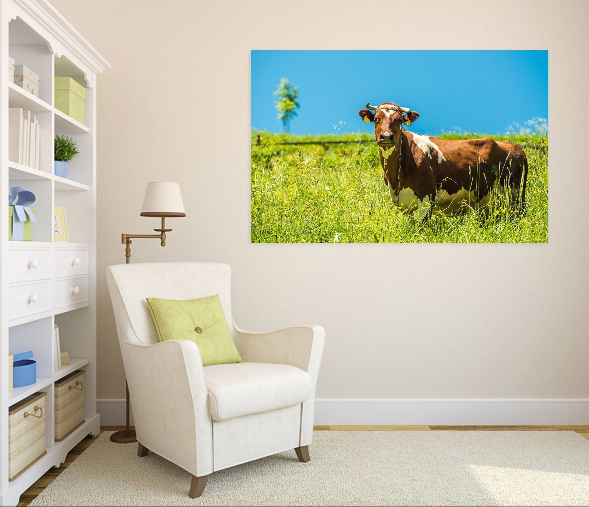 3D Cow Nature 21 Animal Wall Stickers Wallpaper AJ Wallpaper 2 