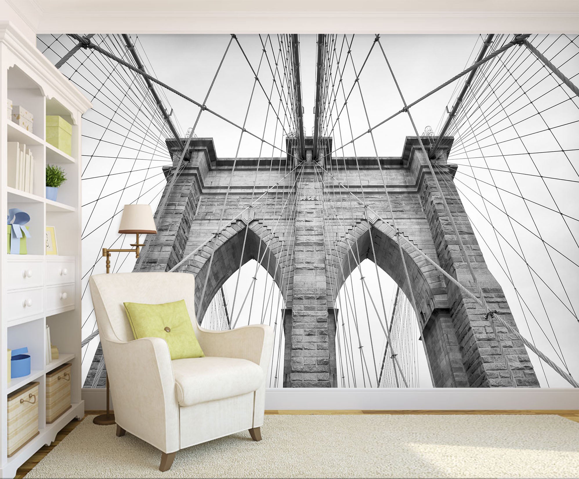 3D New York Bridge 022 Wall Murals