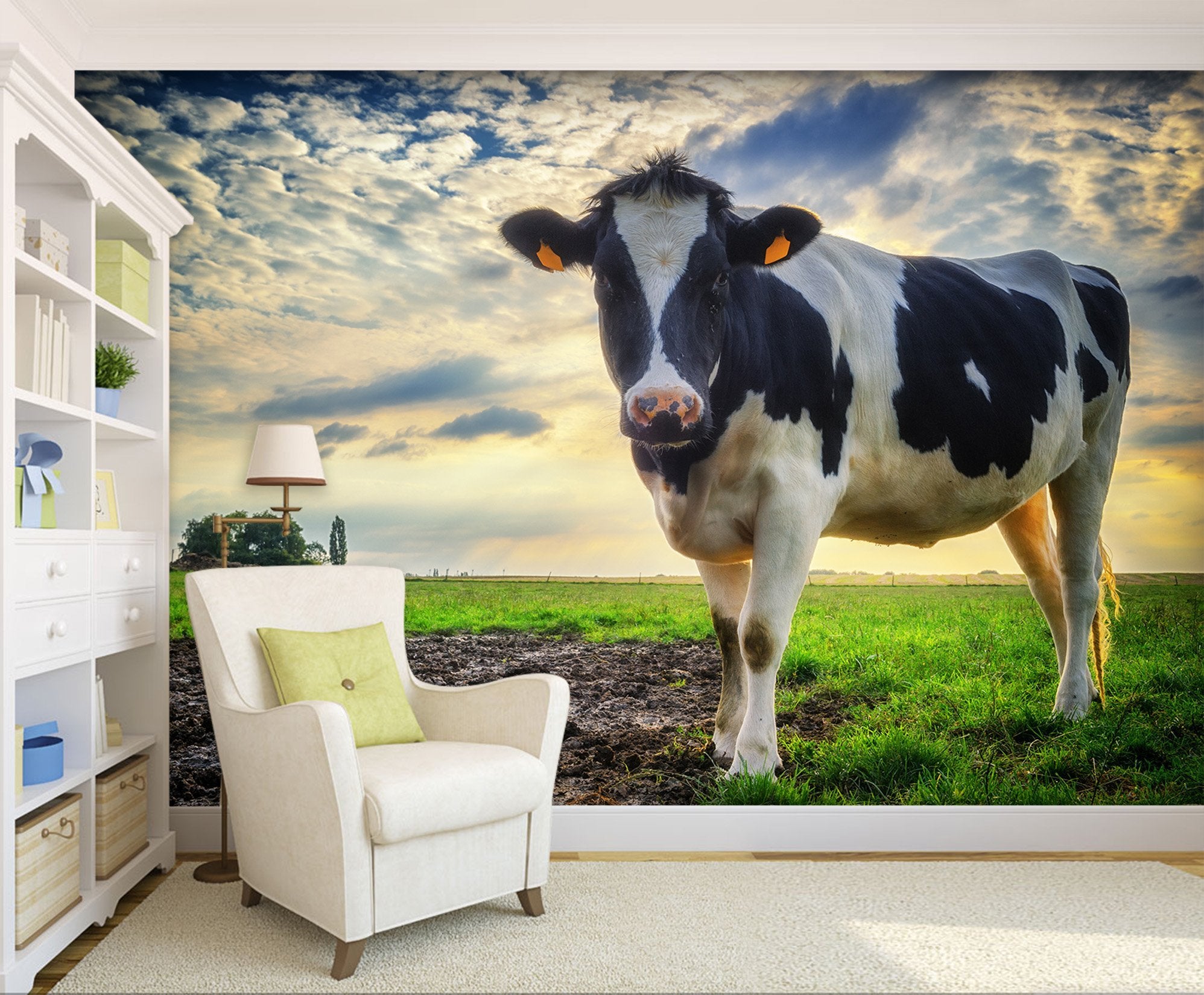 3D Sky Cow 081 Wallpaper AJ Wallpaper 