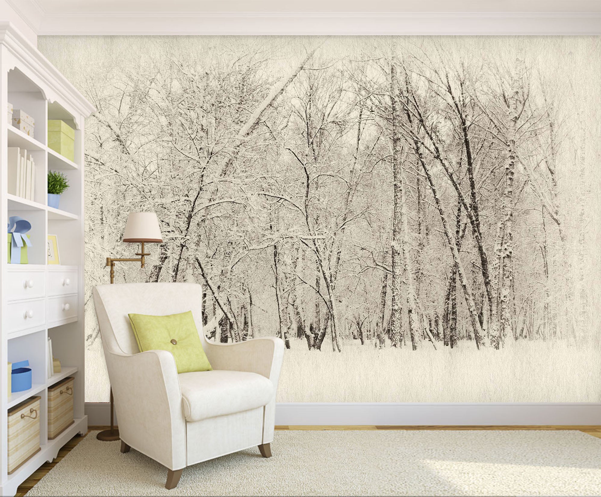 3D Snowy Landscape 021 Wall Murals