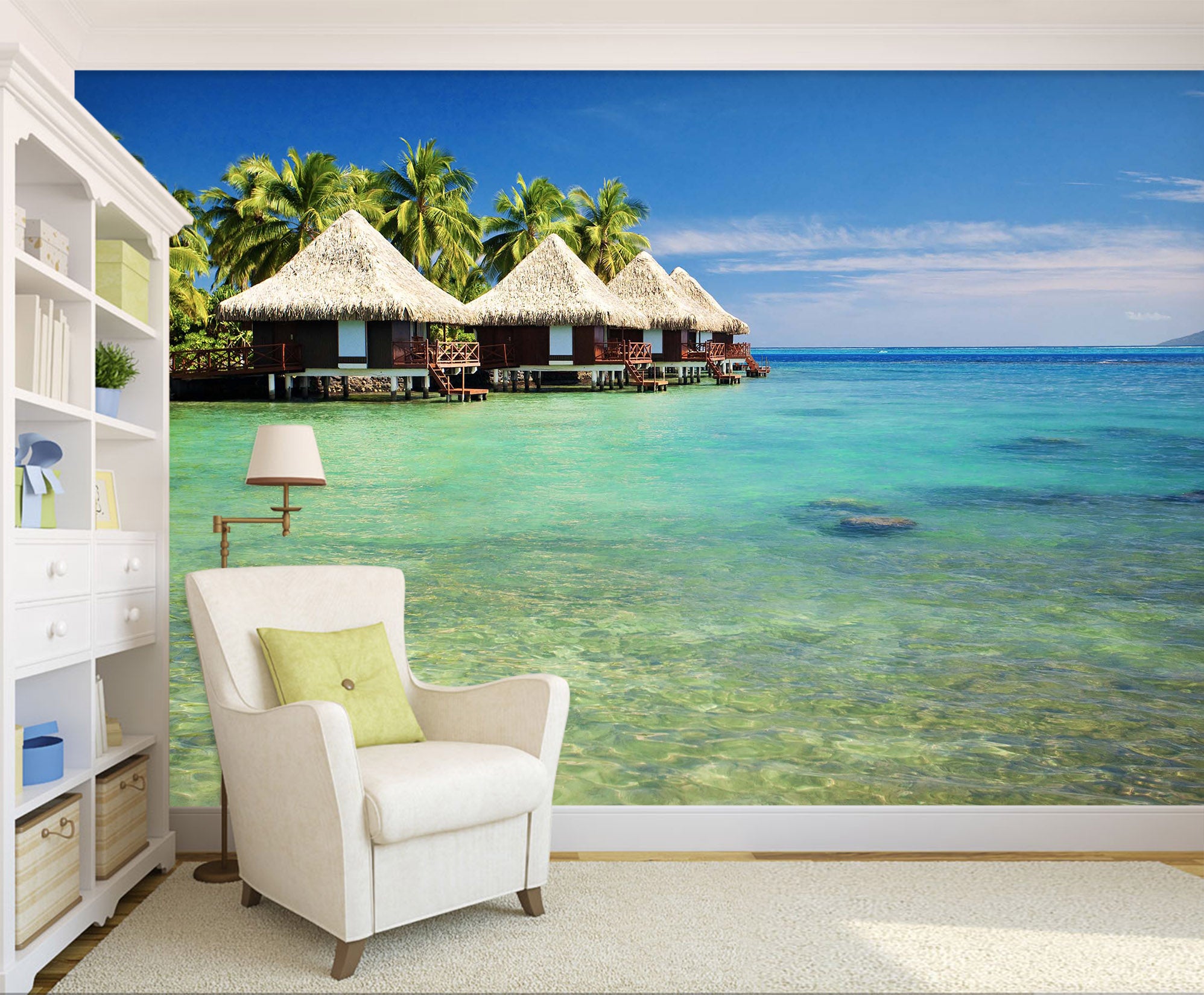3D Sea View Cottage 029 Wall Murals