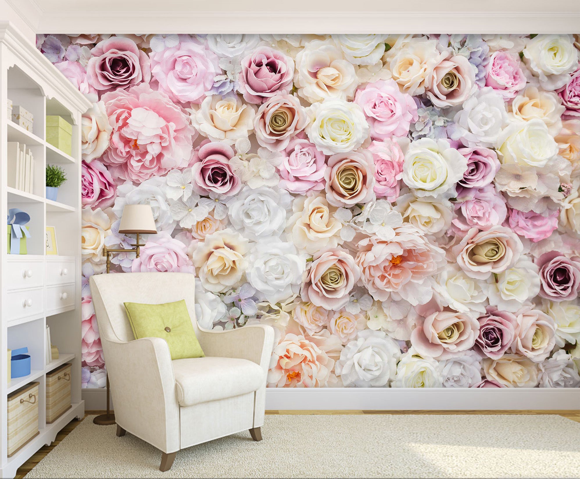 3D Colored Rose Flower 91 Wall Murals
