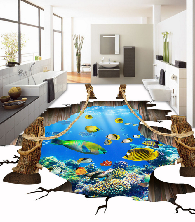 3D Underwater World 323 Floor Mural  Wallpaper Murals Rug & Mat Print Epoxy waterproof bath floor