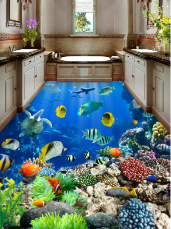 3D Sea World 394 Floor Mural Wallpaper AJ Wallpaper 2 