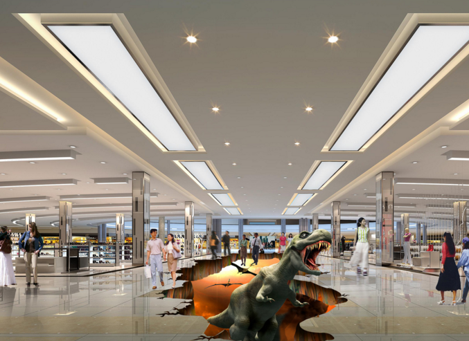 3D Tyrannosaurus Rex 031 Floor Mural Wallpaper AJ Wallpaper 2 