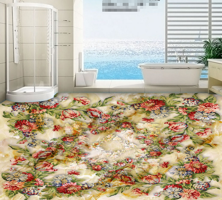 3D Gorgeous Flowers 304 Floor Mural  Wallpaper Murals Rug & Mat Print Epoxy waterproof bath floor