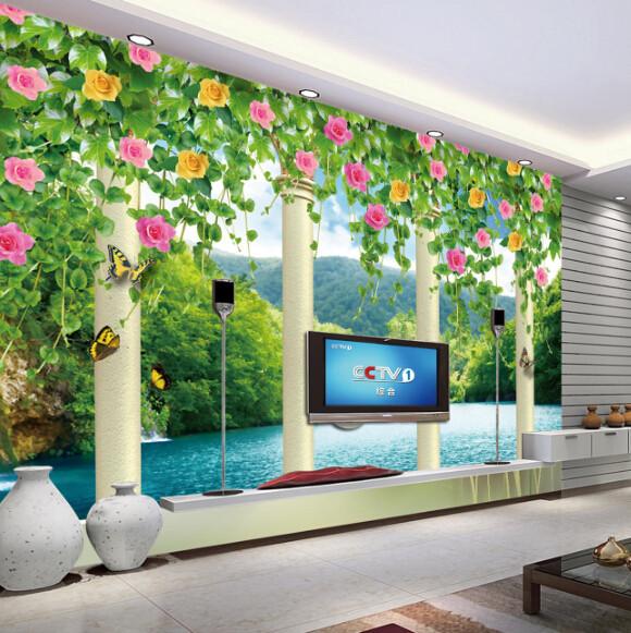 Pillars And Lake Wallpaper AJ Wallpaper 2 