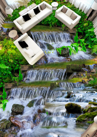 3D Small River 268 Floor Mural Wallpaper AJ Wallpaper 2 