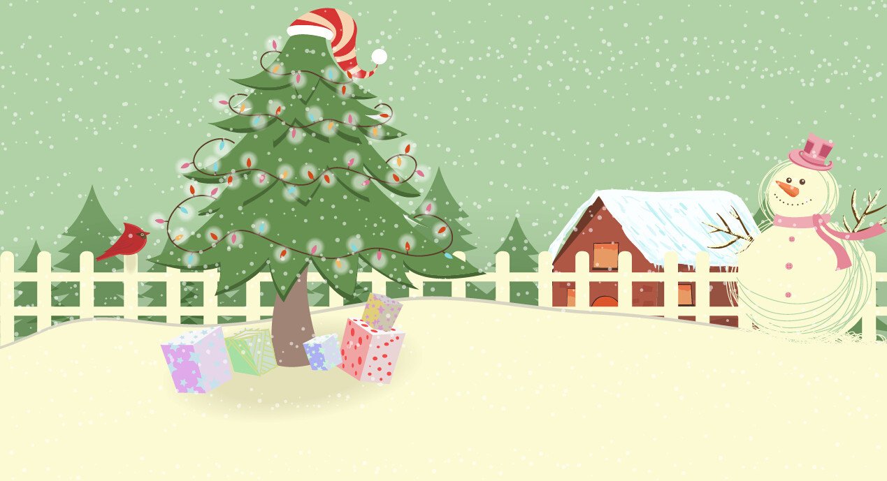 3D Beautiful Christmas Tree And Snowman Wallpaper AJ Wallpaper 