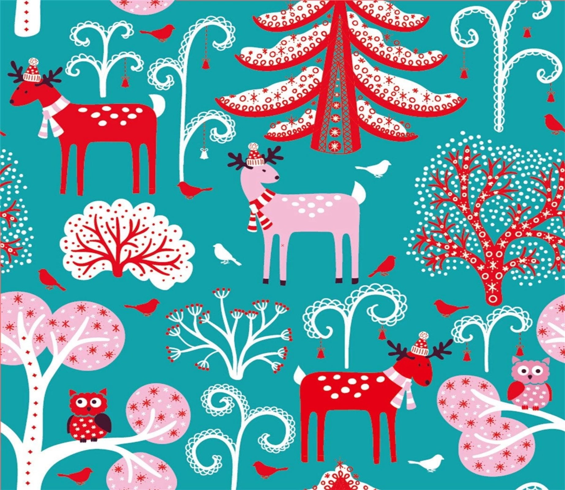3D Christmas Deer And Tree 567 Wallpaper AJ Wallpaper 