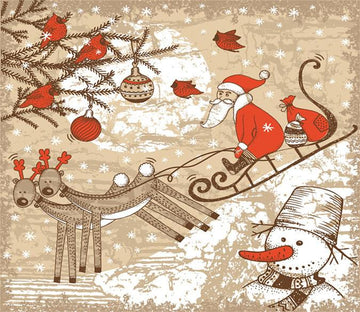3D Father Christmas Skating 42 Wallpaper AJ Wallpaper 