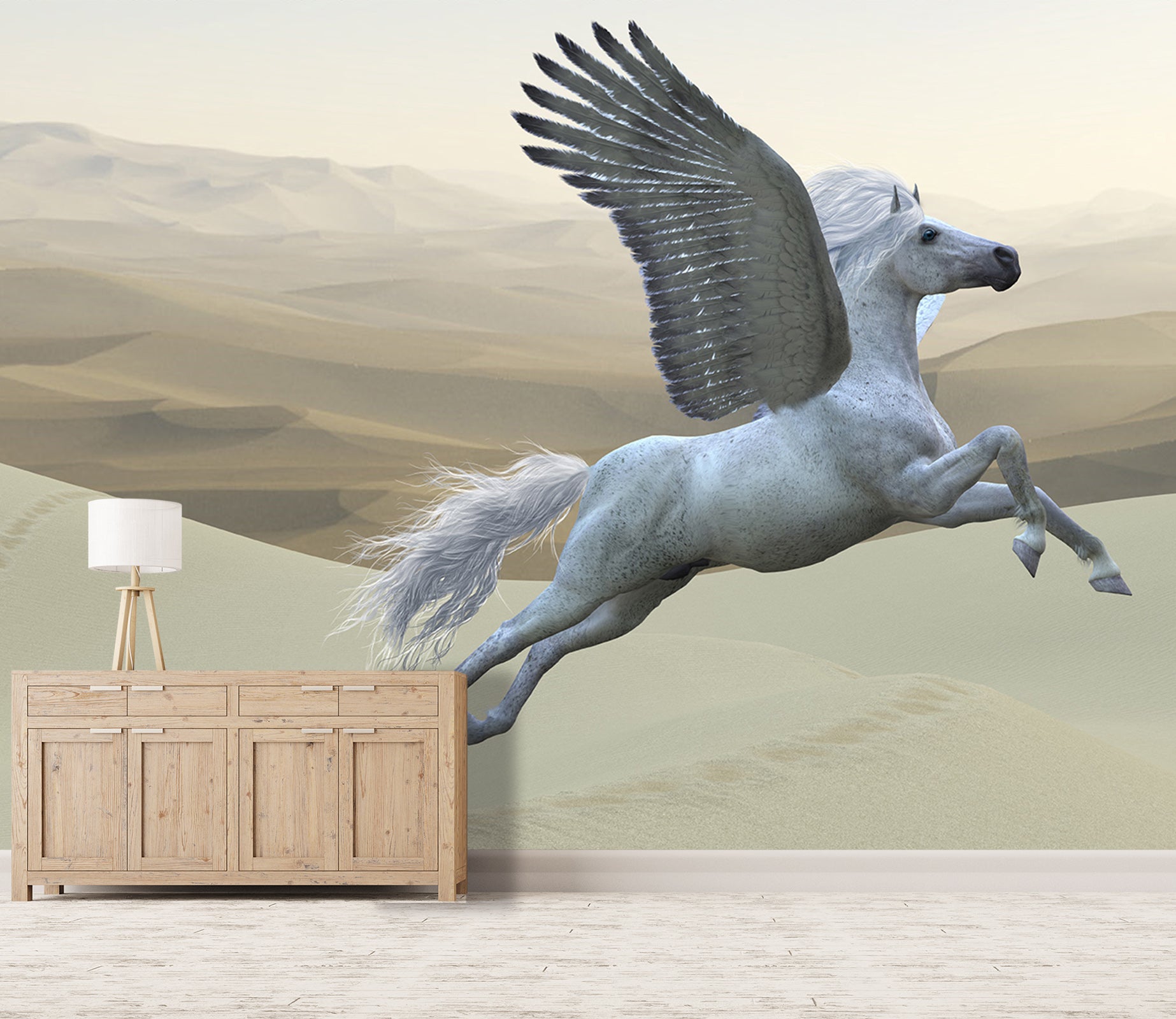 3D Wing Horse 1587 Wall Murals