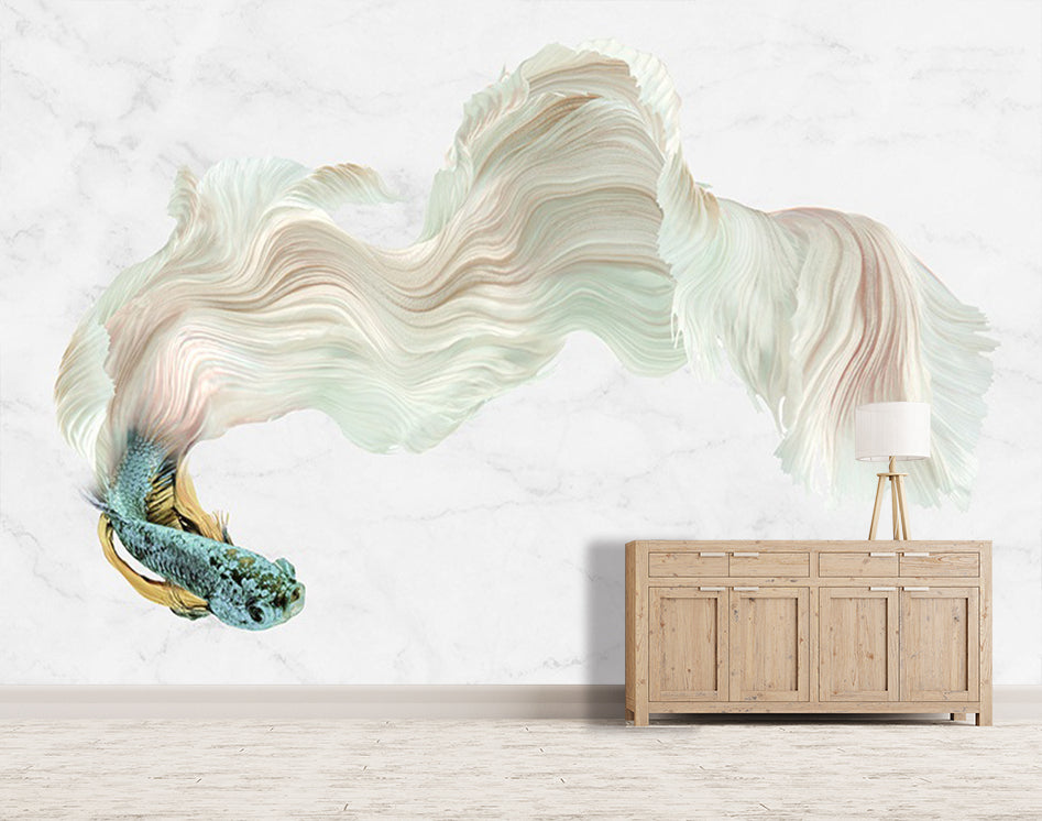 3D Blue Fish WC468 Wall Murals