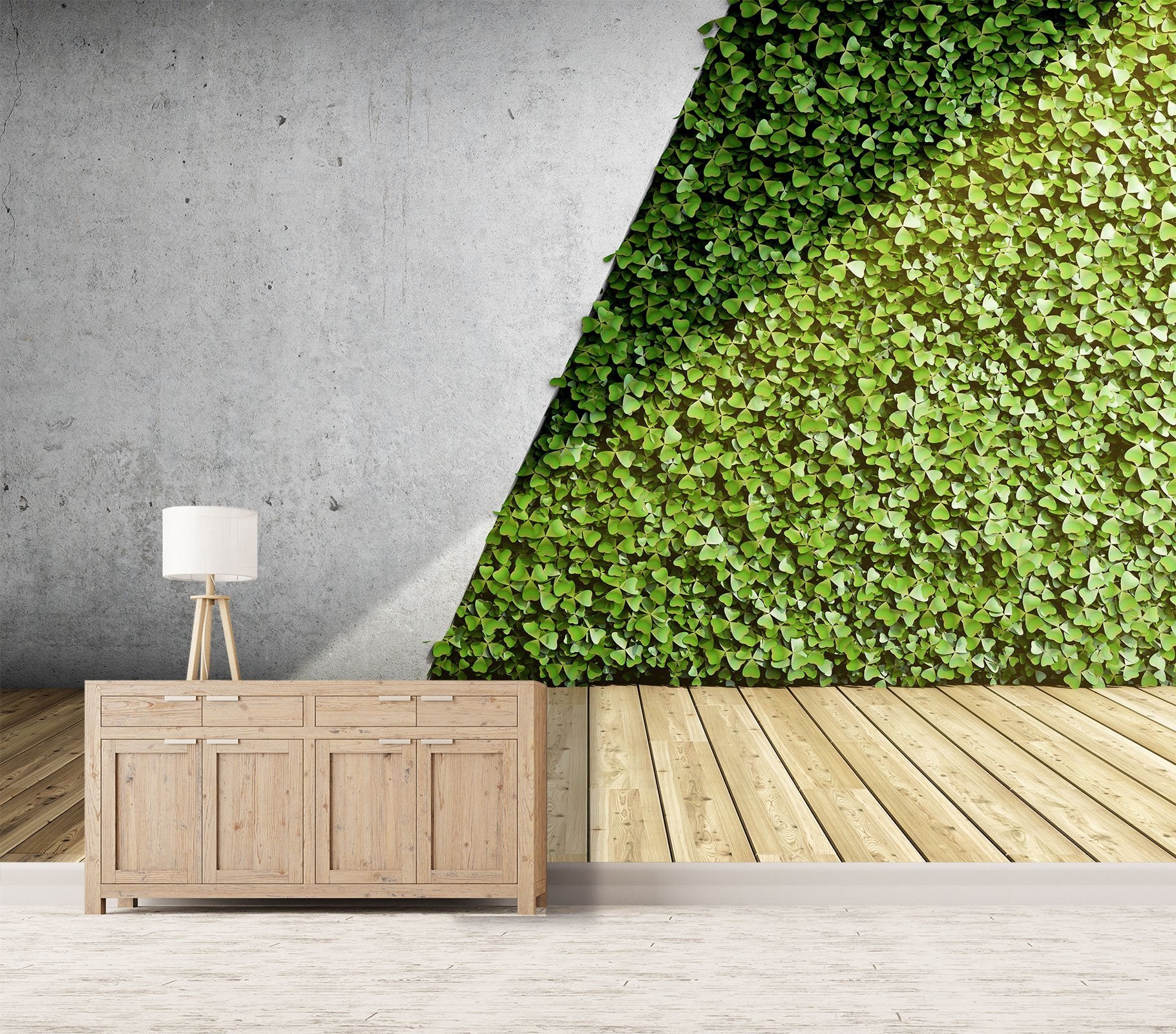 3D Sunlight Plant Wall 345 Wallpaper AJ Wallpaper 2 