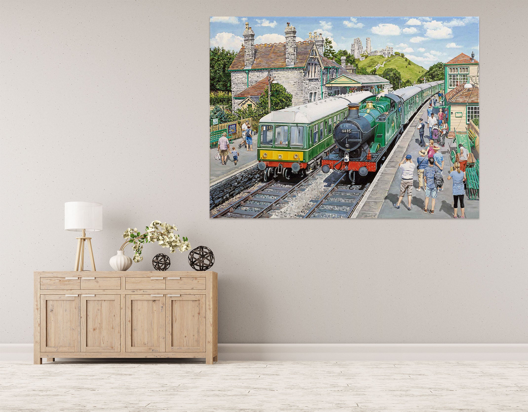 3D Corfe Castle Station 025 Trevor Mitchell Wall Sticker