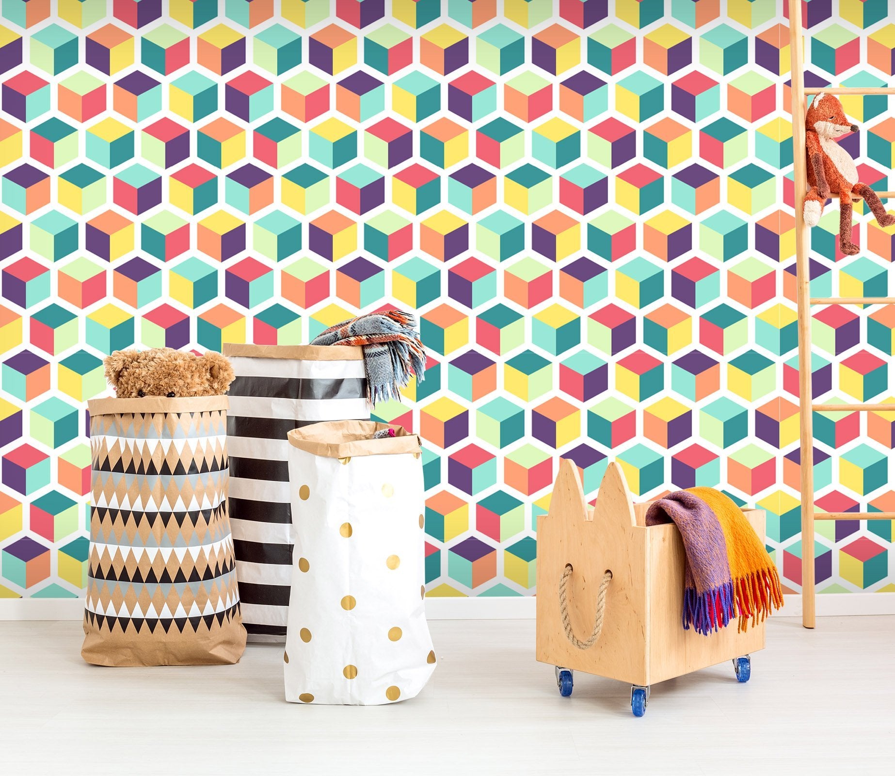 3D Colored Square 399 Wallpaper AJ Wallpaper 