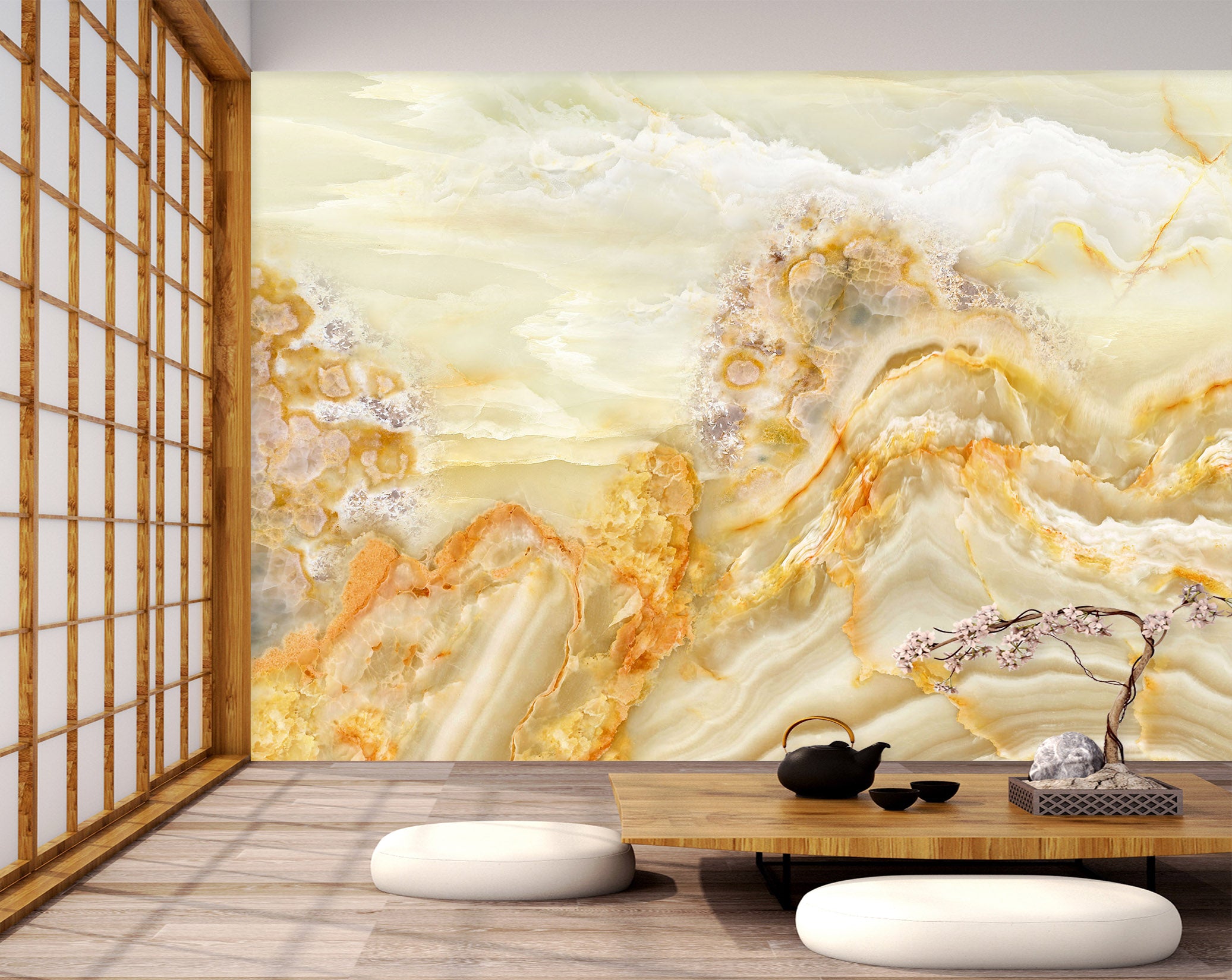 3D Yellow Valley 1510 Wall Murals