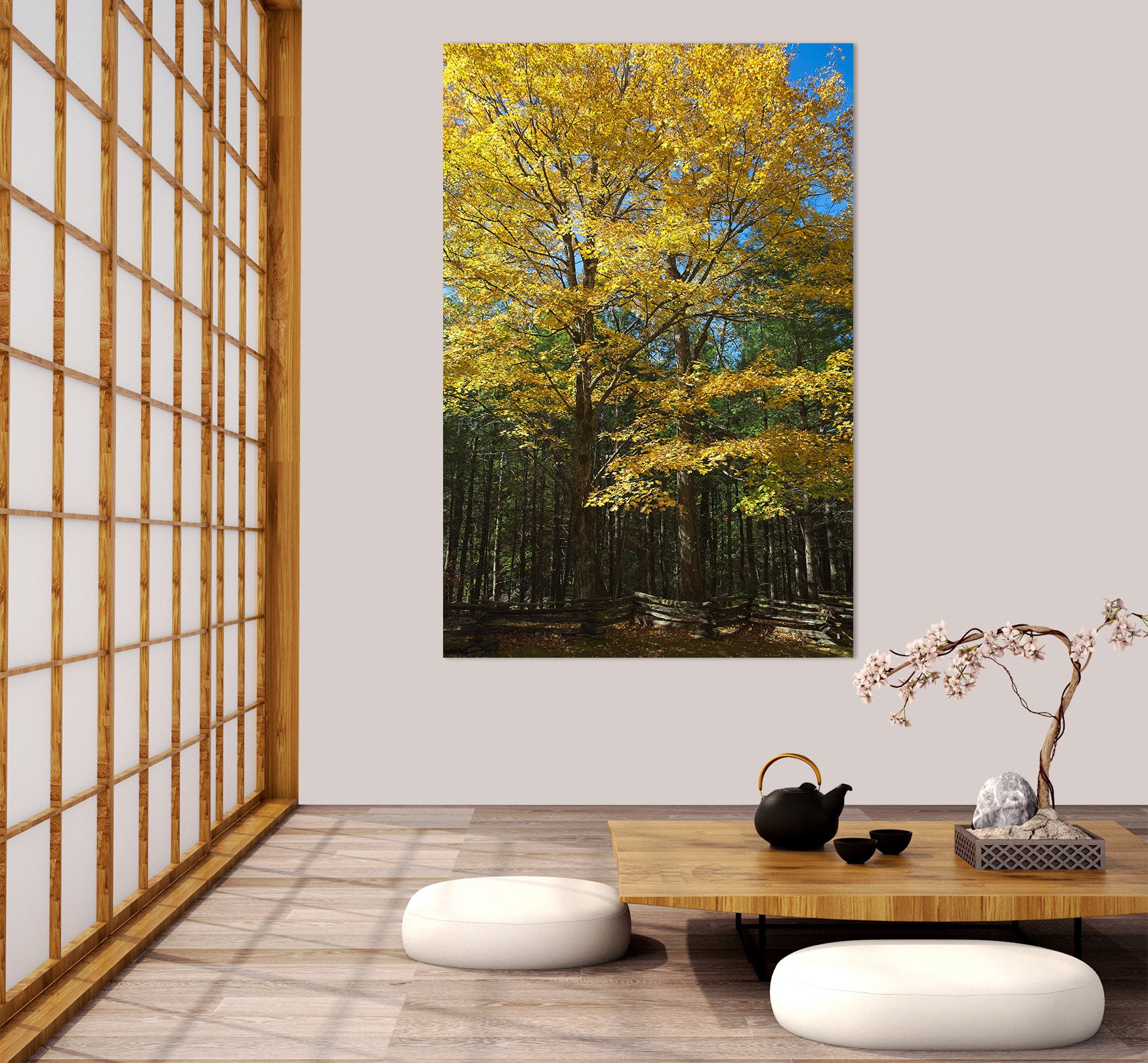 3D Sunny Forest 041 Kathy Barefield Wall Sticker