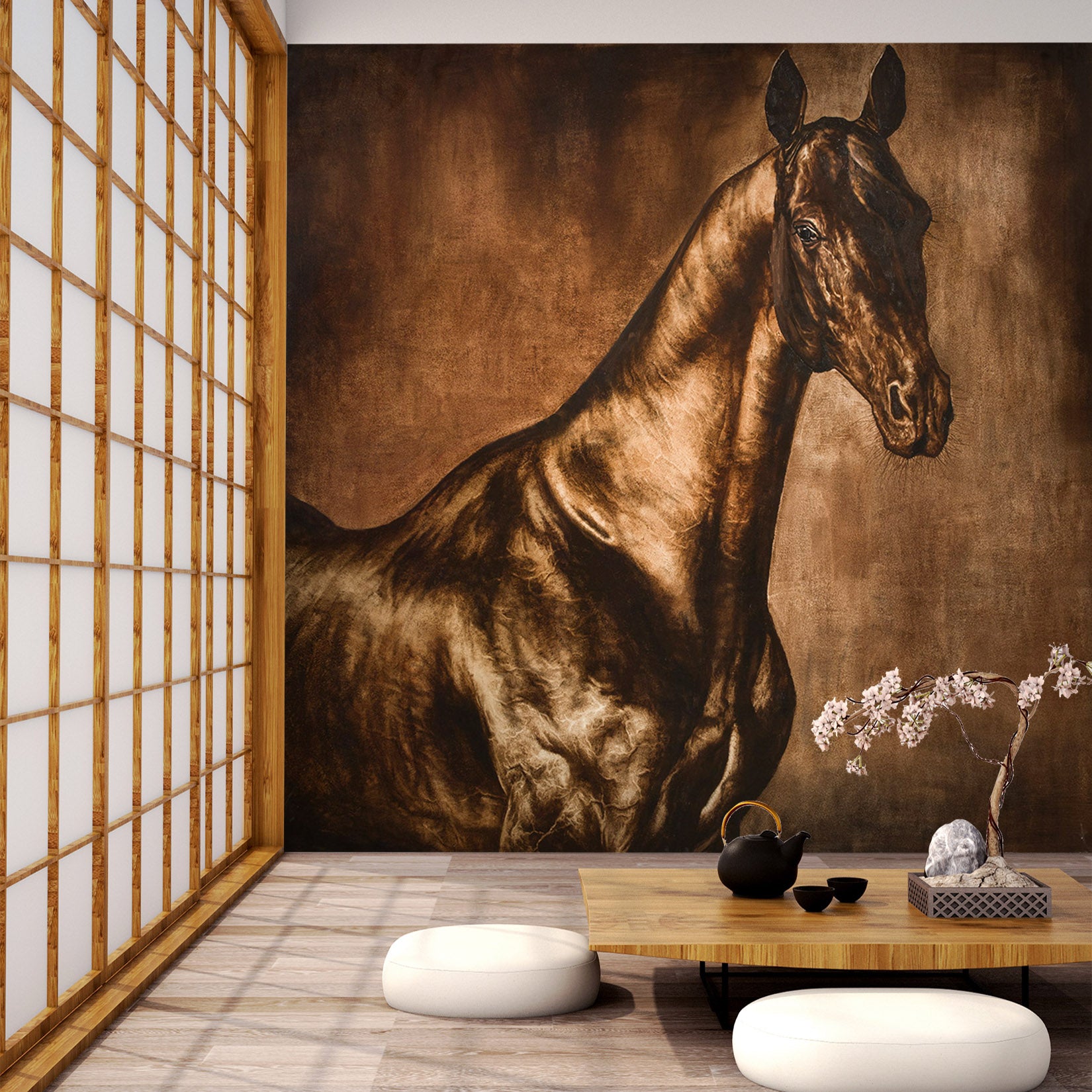 3D Prairie Horse 235 Wall Murals